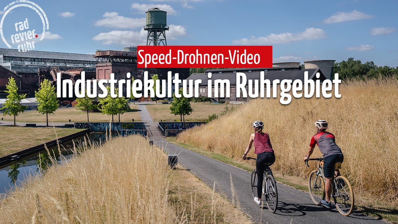 Industriekultur im Ruhrgebiet per Rad entdecken | Speed-Drohnen-Flug