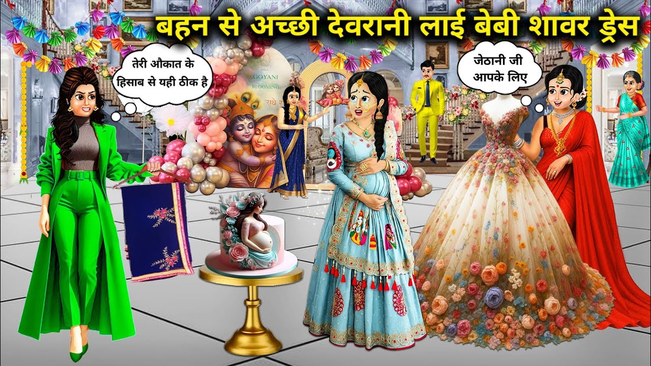 बहन से अच्छी देवरानी लाई बेबी शावर ड्रेस || Sister-in-law brought a better baby shower dress than...