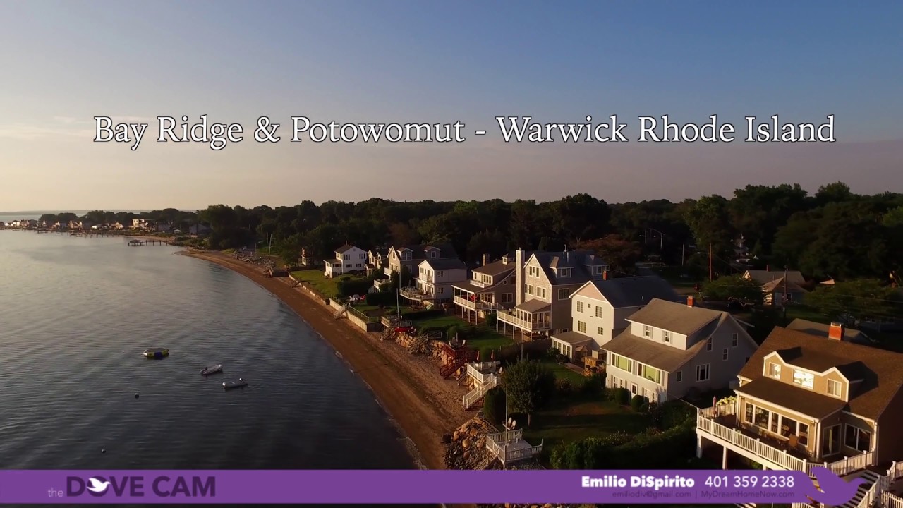 Rhode Island Coastal Living  Bay Ridge Potowomut RI Drone Video