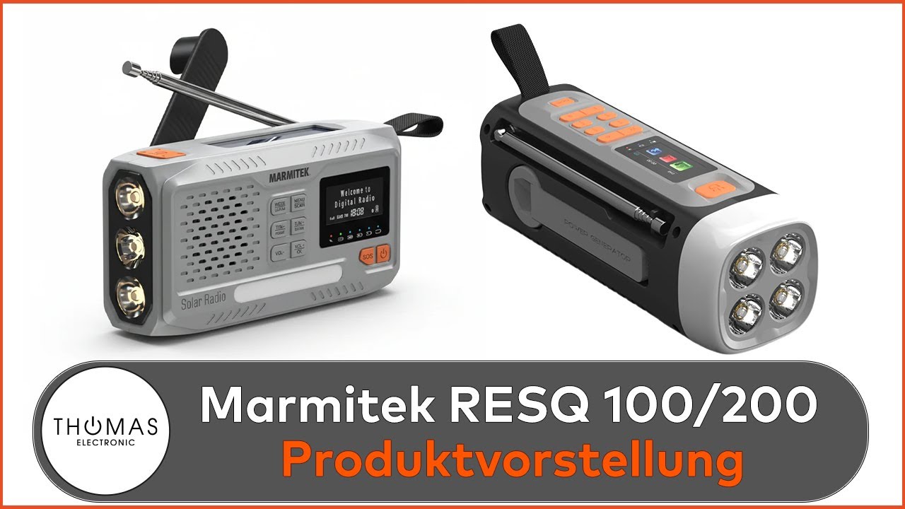 Vogel´s MARMITEK RESQ 100 + RESQ 200 - Kurbelradio Survival - THOMAS ELECTRONIC