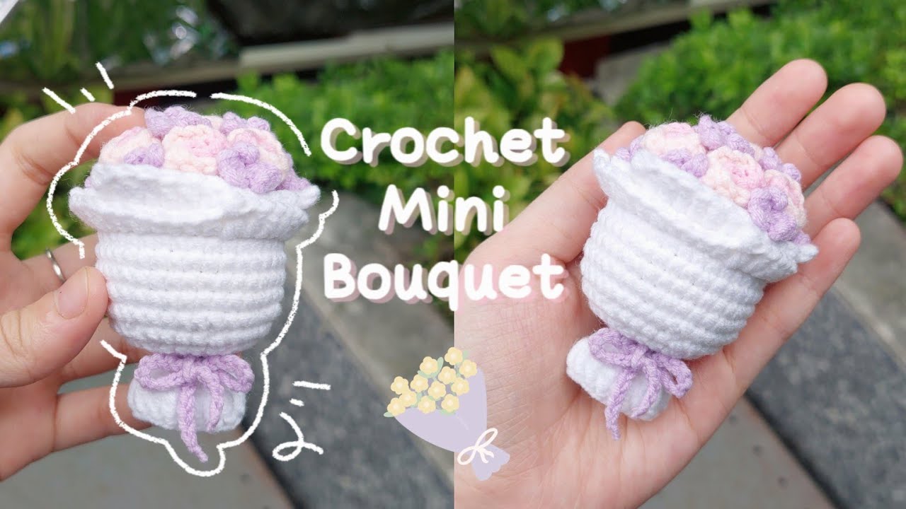 Crochet Mini Bouquet 💐🌸 | Crochet Gift Ideas | Móc len Bó Hoa