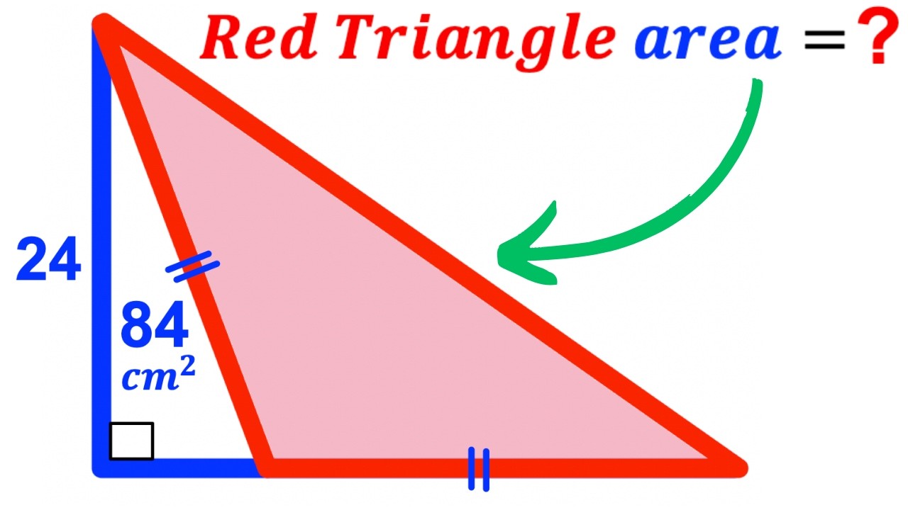 Can you find area of the Red shaded Triangle? | (Justify) | #math #maths | #geometry