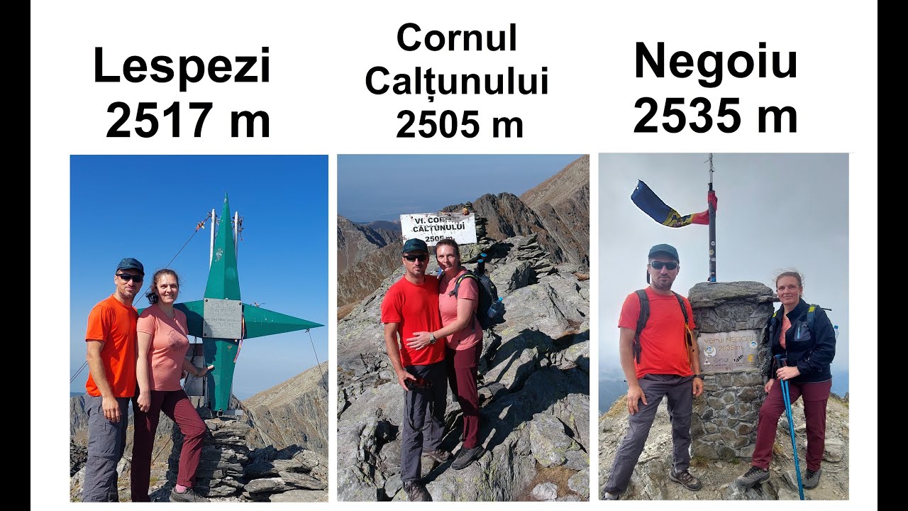 Trei v&acirc;rfuri de peste 2500 m &icirc;ntr-o singură zi: Lespezi, Cornul Călțunului și Negoiu