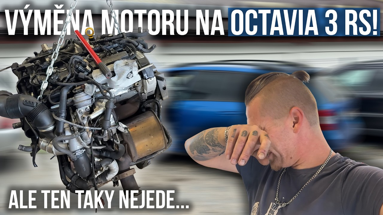 Octavia 3 RS potřebuje jiný motor 🔧Tak jí ho dáme - Akorát že taky nejede