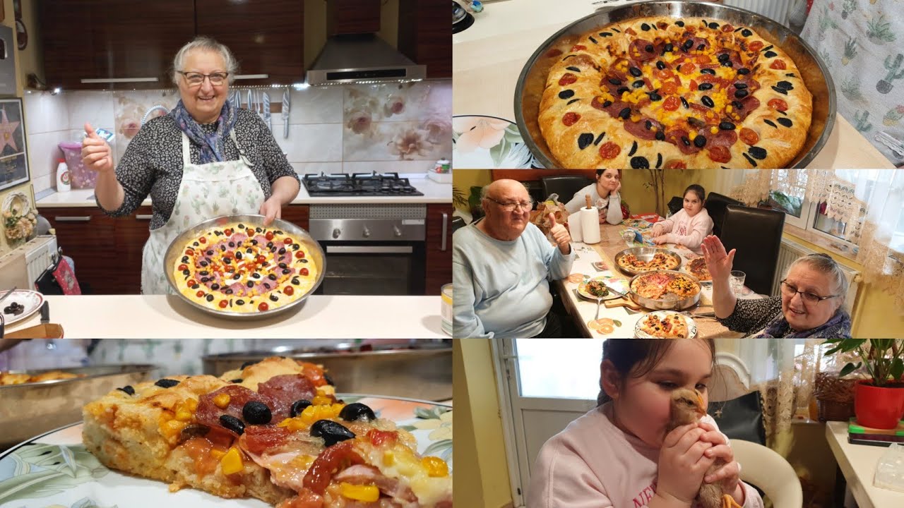 Pizza cu margine crocantă și aluat pufos de la Bunica pentru familie, Natalia va arata puii ei 🇷🇴🤗❤️