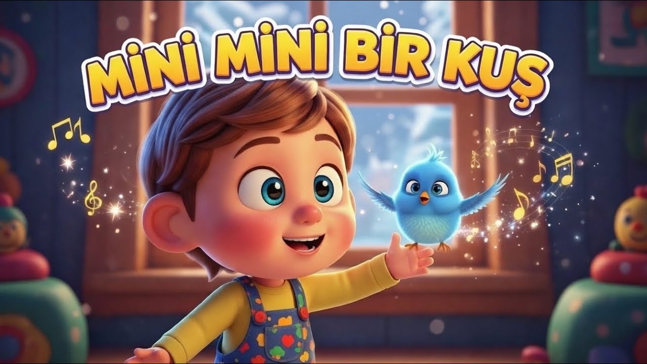 Mini Mini Bir Kuş Donmuştu | ÇILGIN 3D Dans! Çocuklar Bu Şarkıya Bayılıyor!