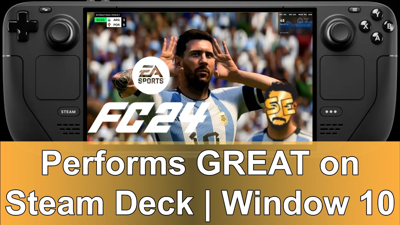 EA FC 24 (FIFA 24) Performs GREAT on Steam Deck | Windows 10