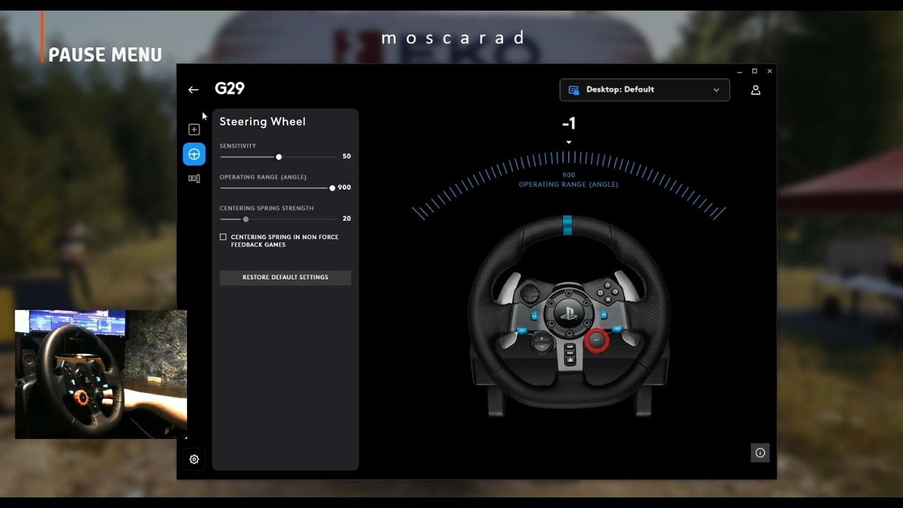 My best settings logitech g29 on EA Sports WRC