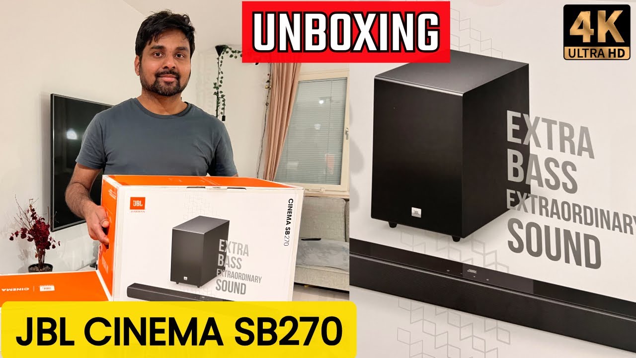 JBL cinema SB270 Soundbar Overview with Sound Test SB270?? / Unboxing