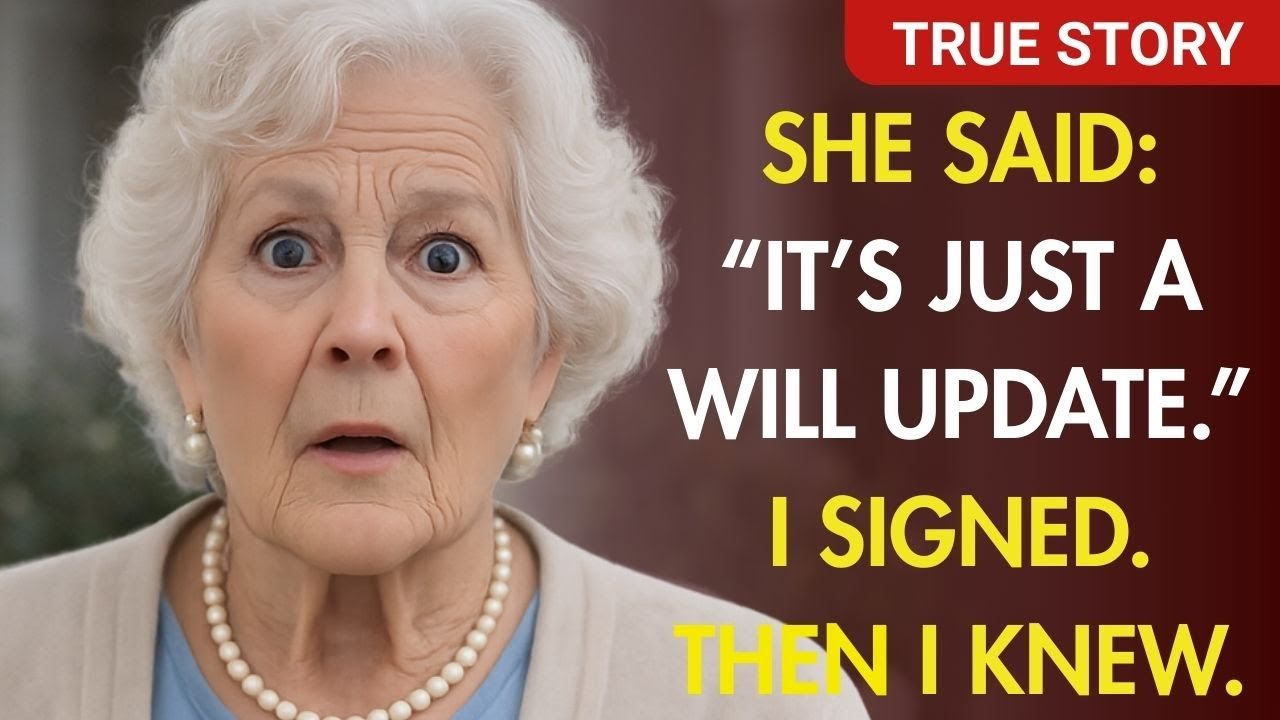She said, “It’s just a will update.” I signed, believing it changed nothing. Then I…