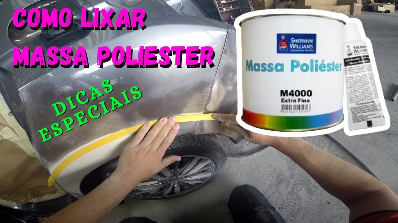 QUER APRENDER? APLICAÇÃO e LIXAR massa Poliéster - PARTE #3 #pinturaautomotiva #funilaria