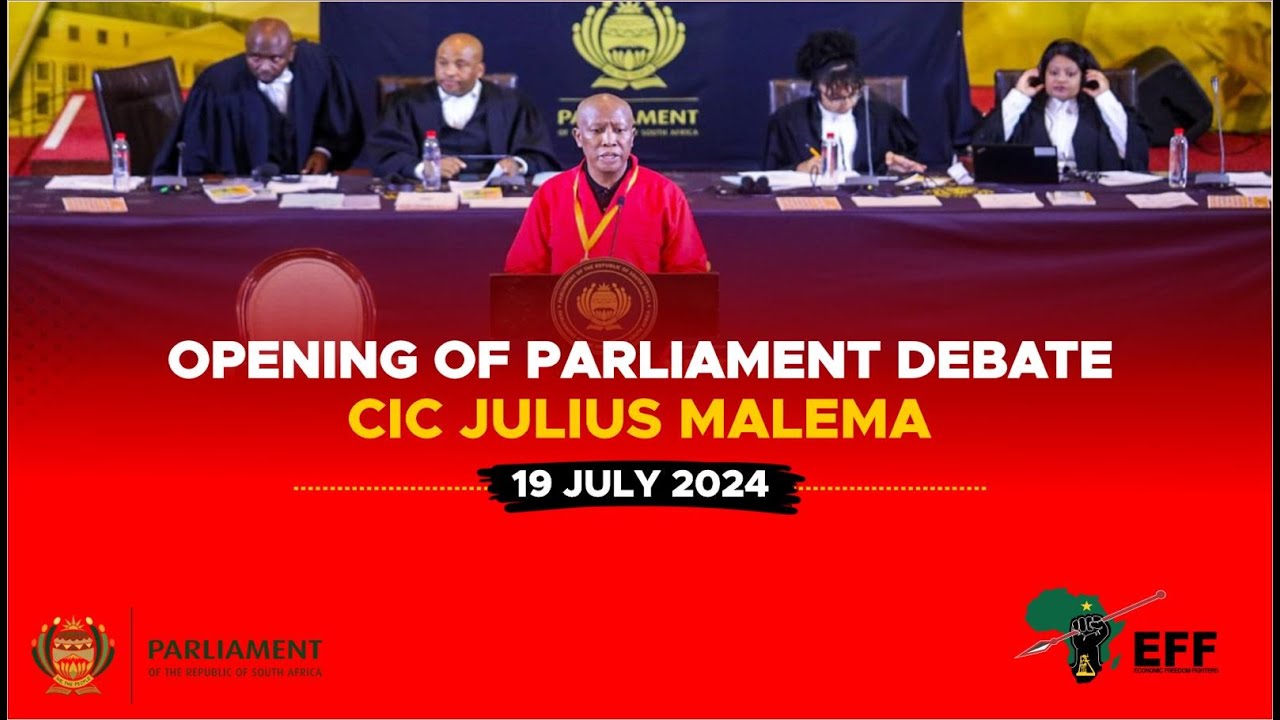 CIC JULIUS MALEMA | Debate on Opening of Parliament Address | RSA Parliament | 19/07/2024