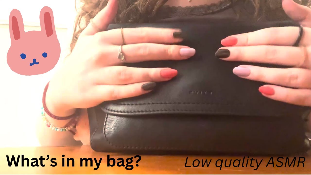 what’s in my bag (no talking, low quality ASMR)