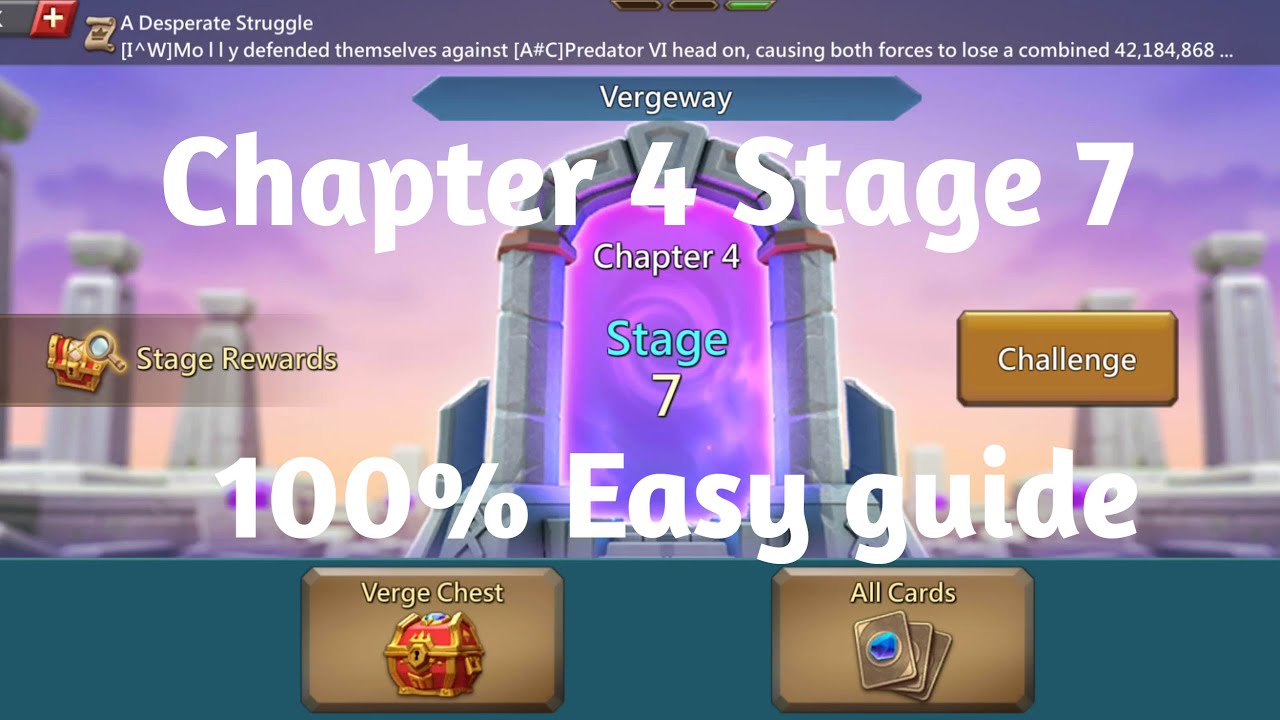 Lords mobile Vergeway Chapter 4 Stage 7 easiest guide