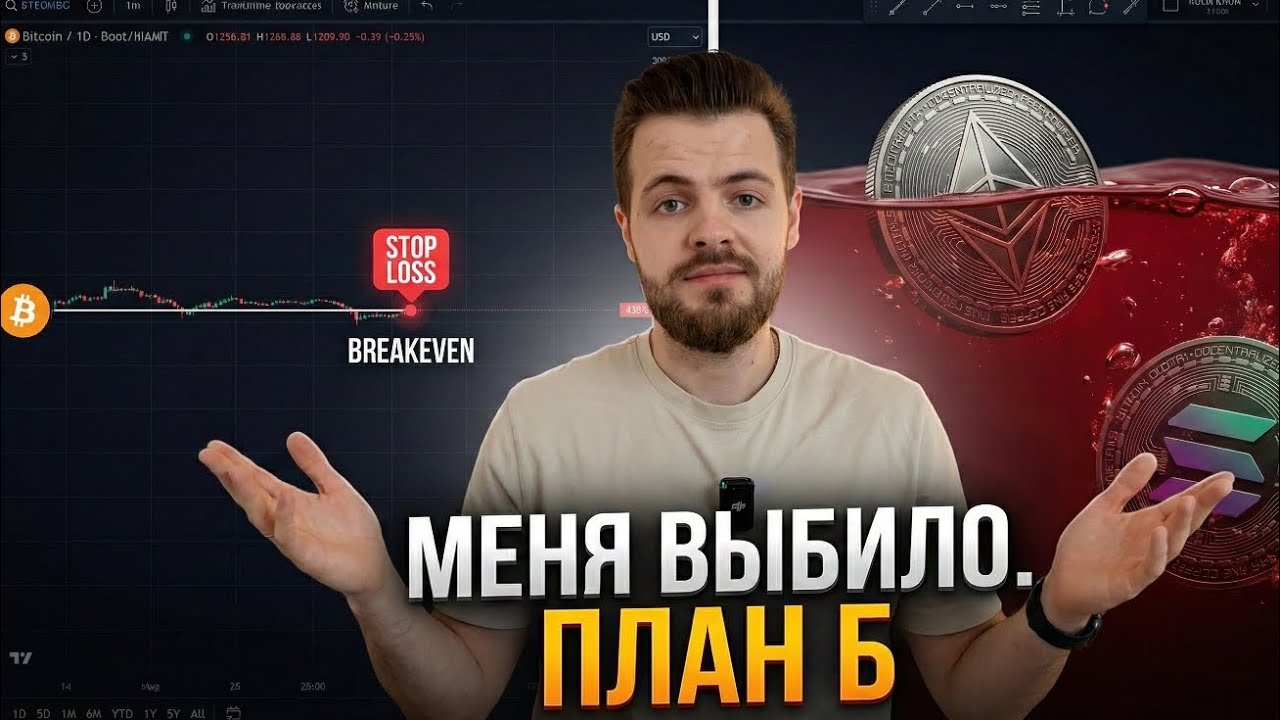 Биткоин: Меня выбило по Стопу. Что случилось? Опасный сигнал от Solana.