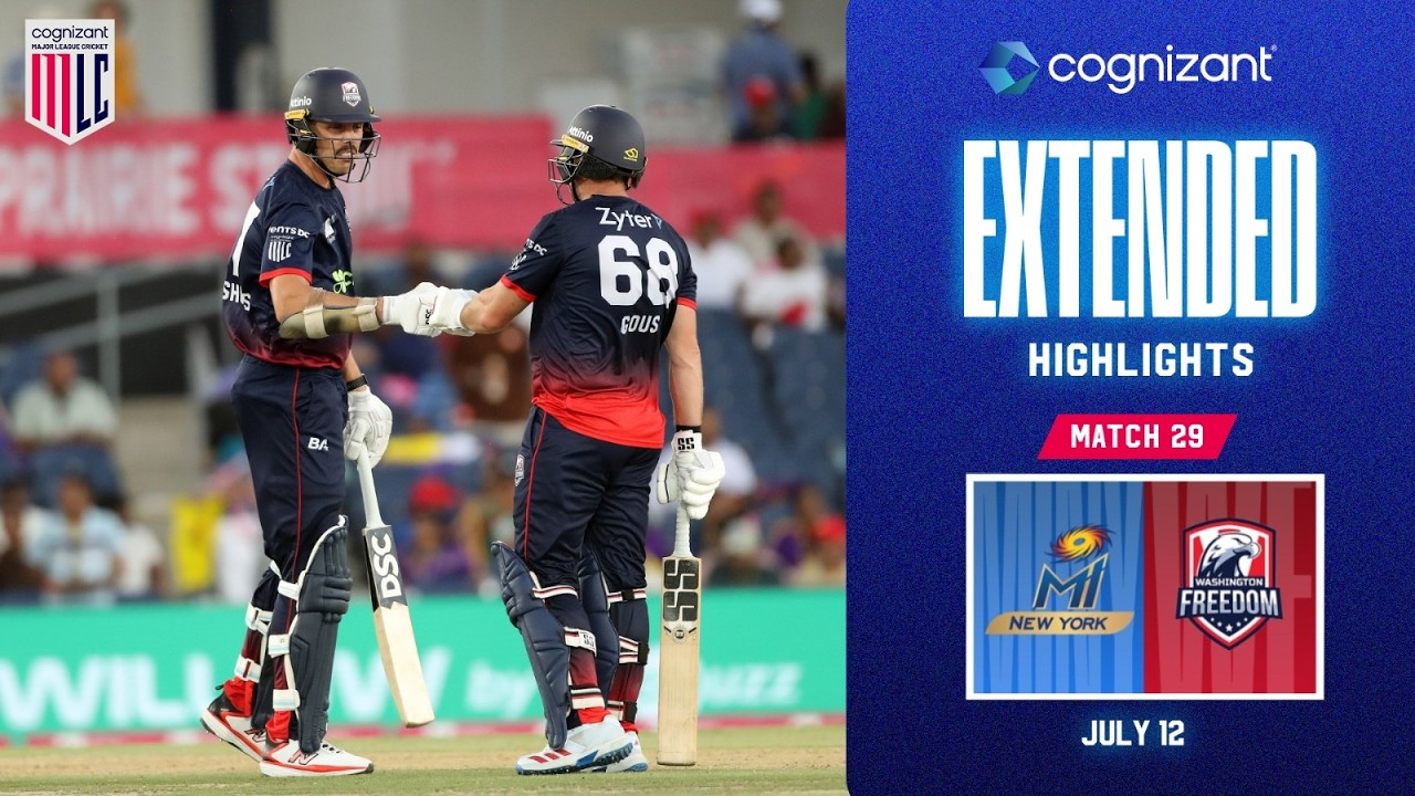 Cognizant Extended Match Highlights | MI New York vs Washington Freedom | Match #29