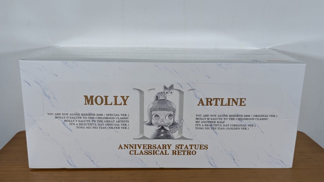 Unboxing Pop Mart Molly Anniversary Statues Classical Retro Series 2 - Full Case
