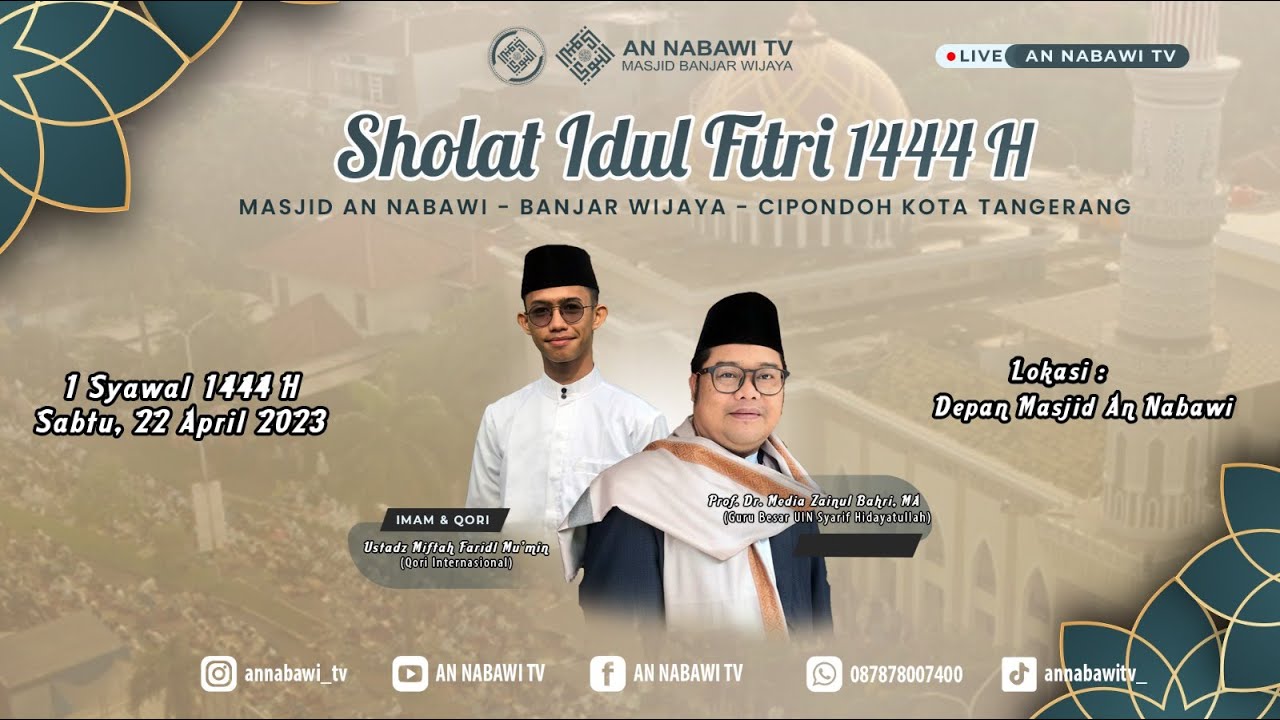 🔴LIVE SHOLAT IDUL FITRI MASJID AN-NABAWI 1444 H