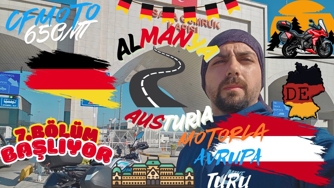 Motor İle Avrupa Turu CFMoto 650MT ALMANYA-AVUSTURYA Yolda Benzin Bitiyordu SonDakika Girdim 7.Bölüm