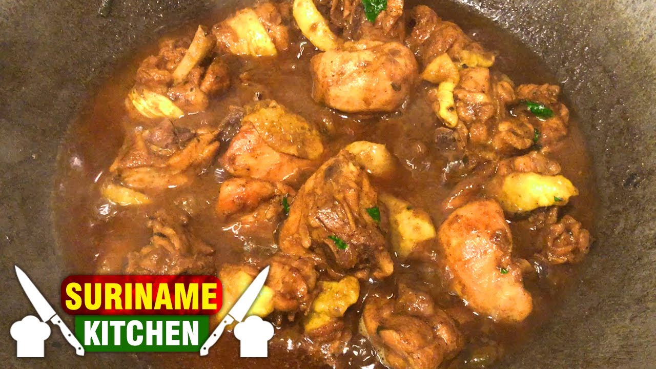 Kippen Bouten In Kerrie Zonder Aardappelen | Chicken Legs Curry Without Potatoes | Suriname Kitchen
