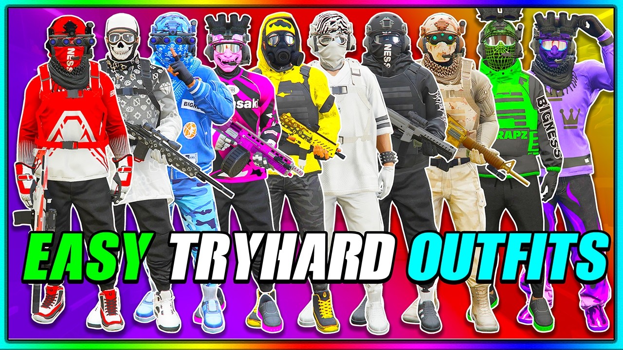 *SOLO* 10 BEST EASY TO MAKE MODDED TRYHARD OUTFITS *AFTER PATCH 1.72* (GTA Online Clothing Glitches)