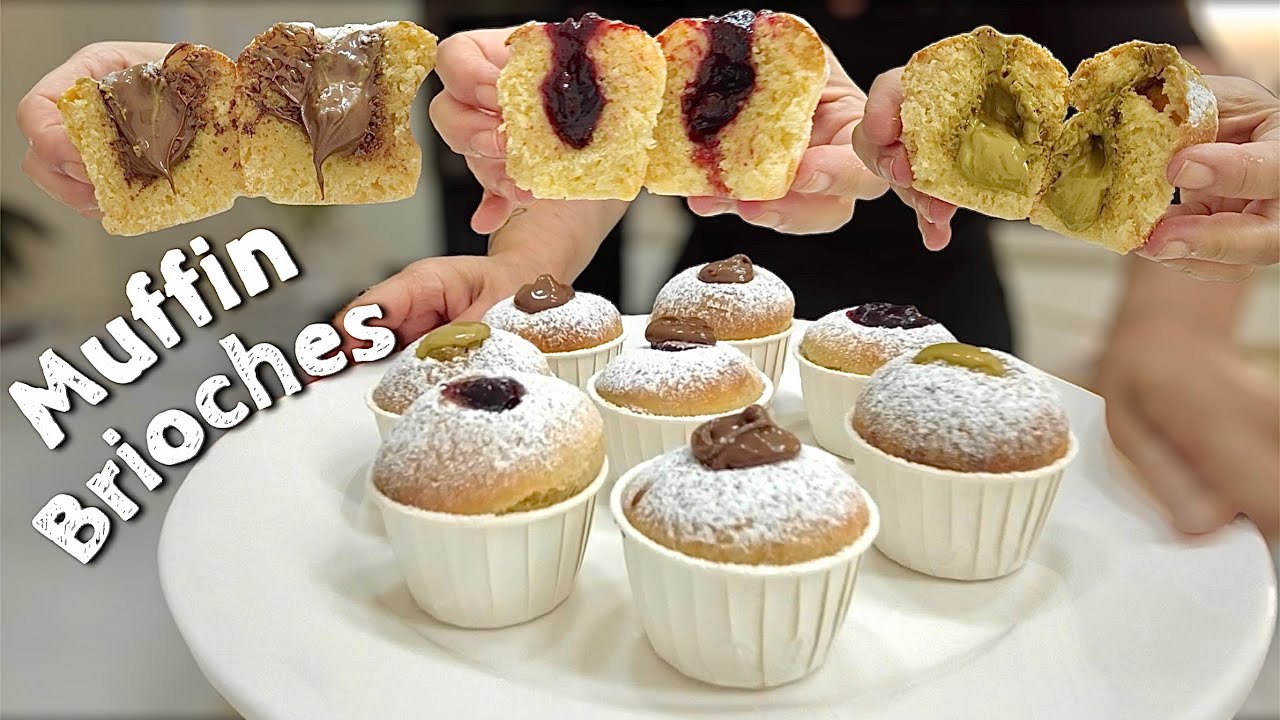 МАФФИНЫ БРИОШИ С 3 ВКУСАМИ, очень нежное тесто БРИОШИ