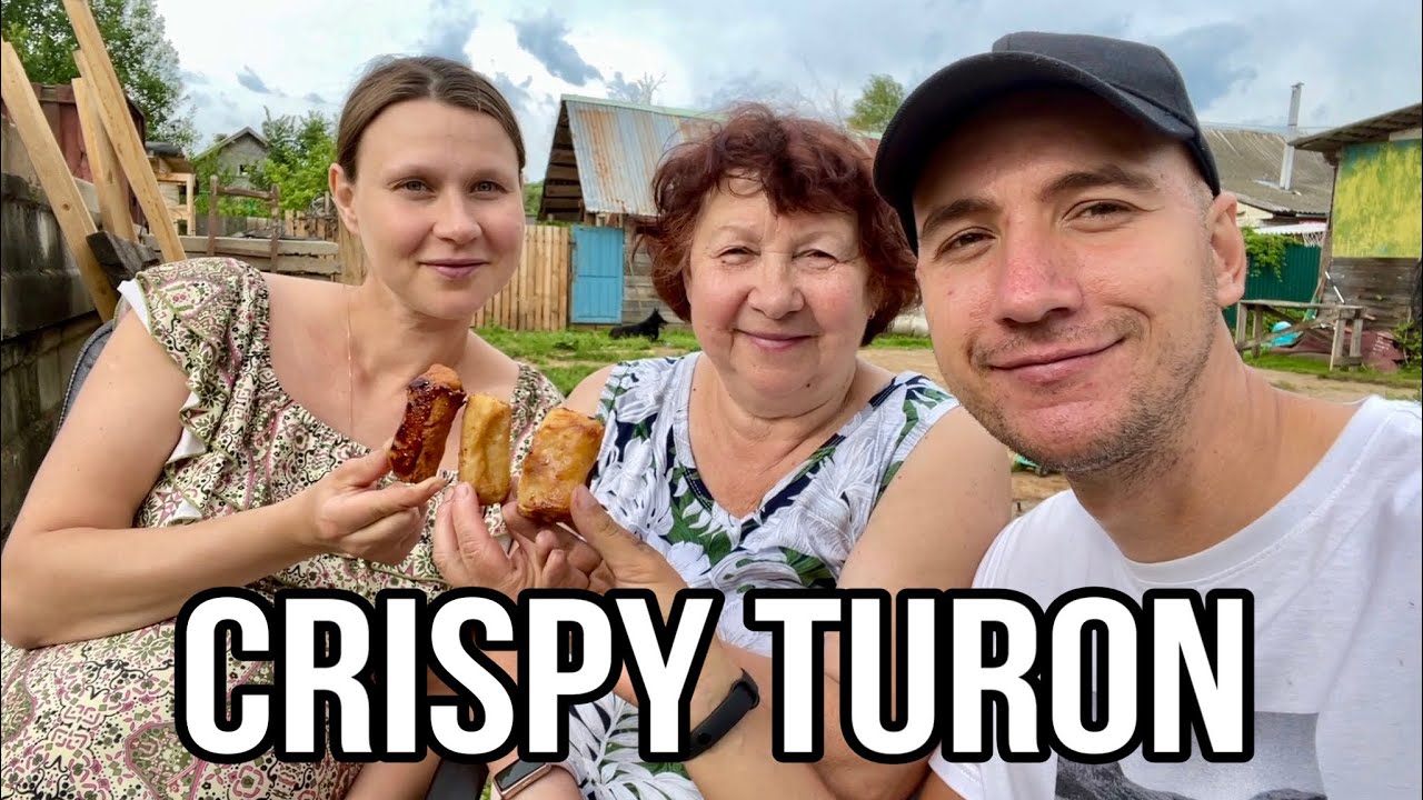 COOKING TURON IN RUSSIA! WE MADE LUMPIA WRAPPING OURSELVES!