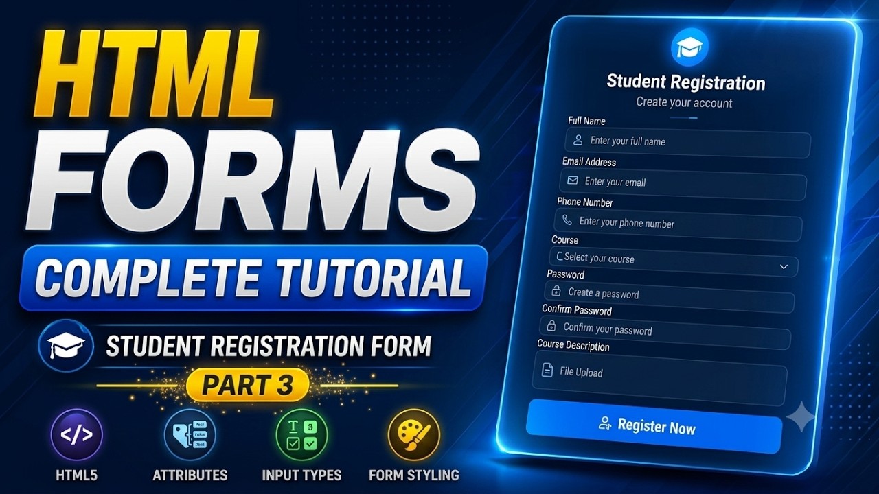 HTML Tutorial Part 15.3 | HTML Form Explained with Examples