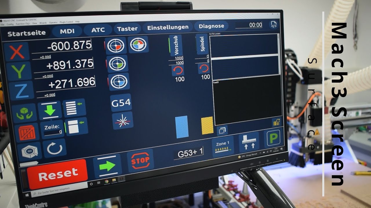 Mach3 Oberfläche / Screen mit ATC und vielem mehr!