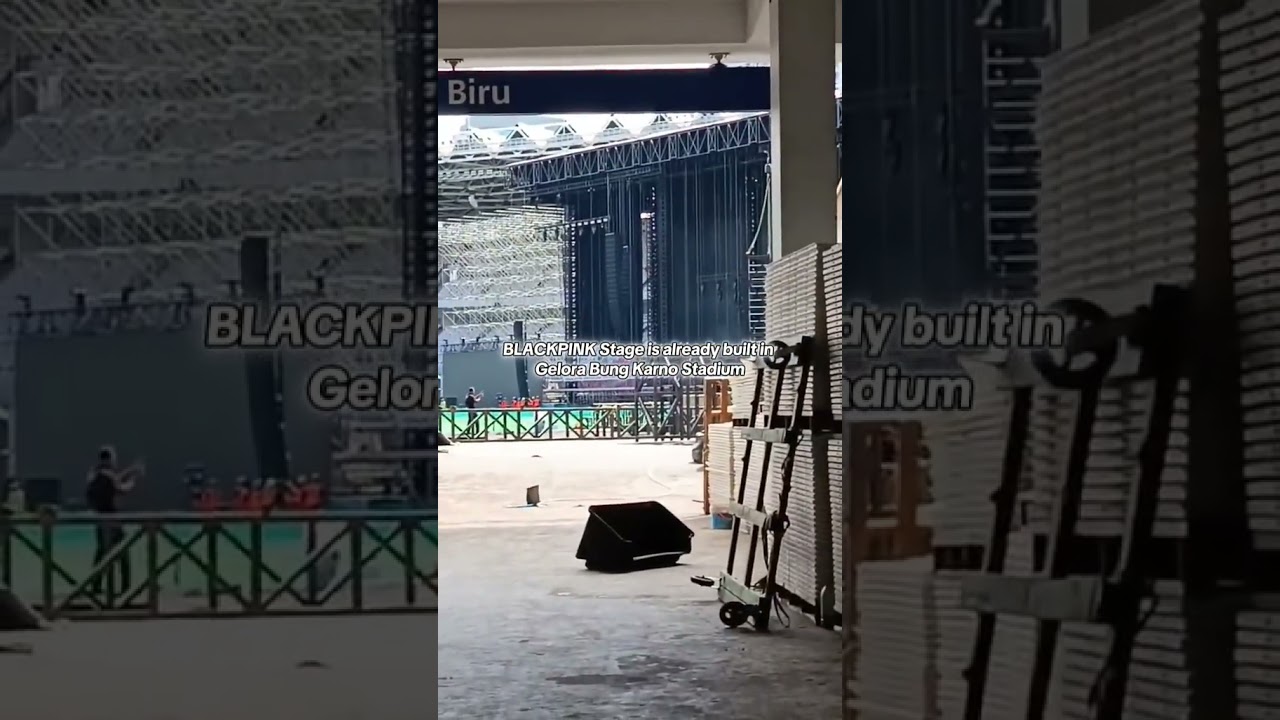 На стадионе Гелора Бунг Карно уже построена сцена BLACKPINK 🏟️ #BLACKPINK #DEADLINE_IN_JAKARTA