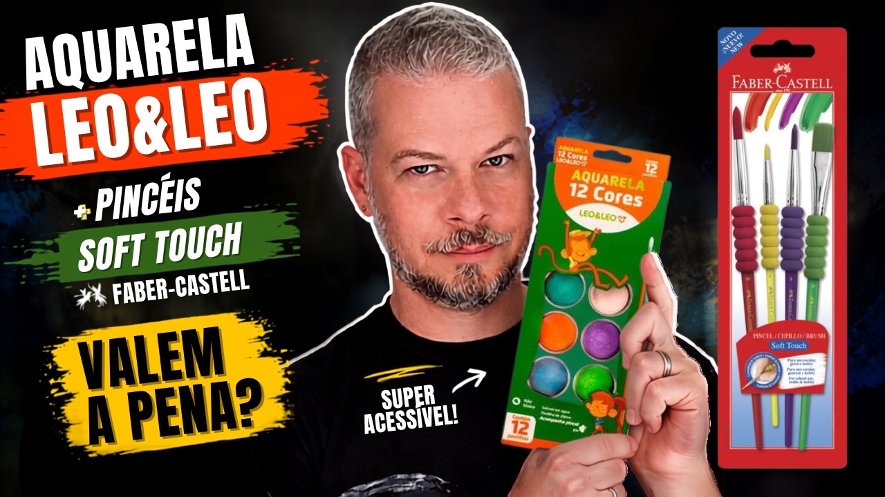PINCÉIS FABER CASTELL SOFT TOUCH | AQUARELA LEO&LEO | RESENHA