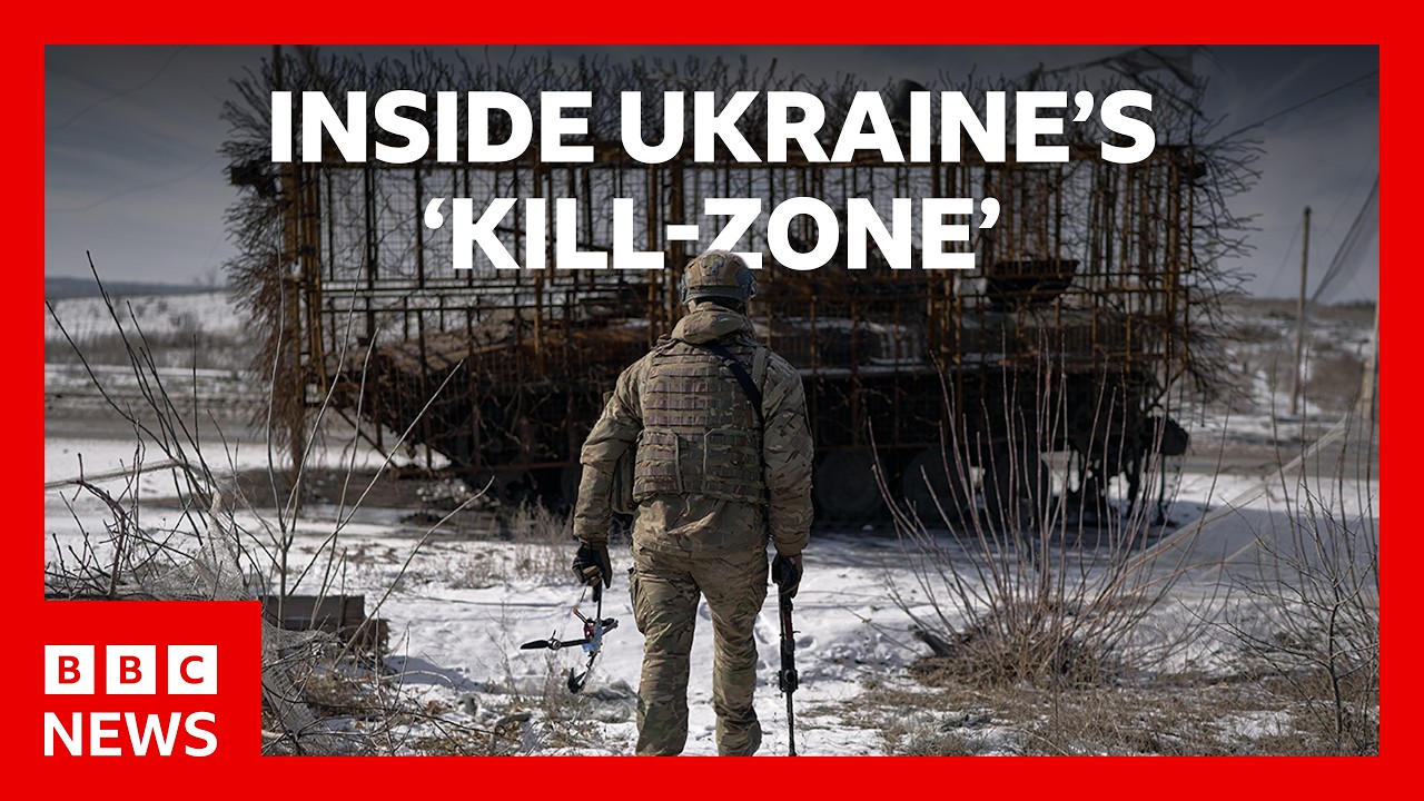 Inside the 'kill-zone' on Ukraine's front line | BBC News