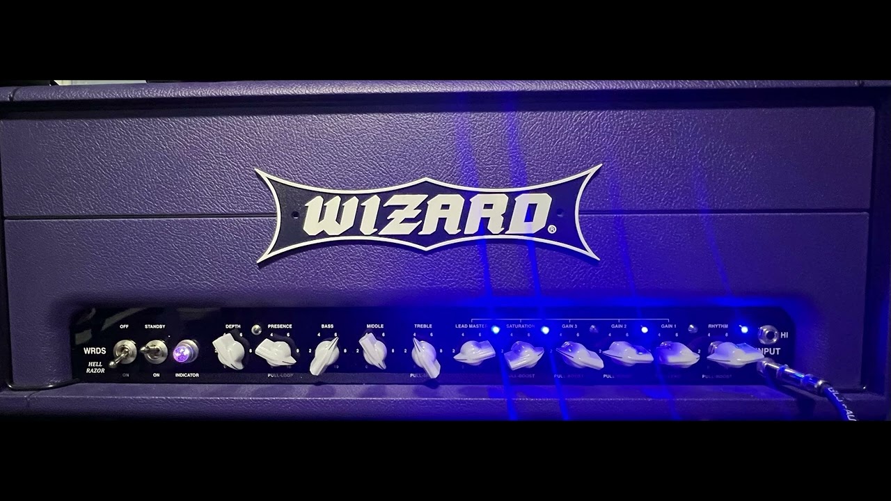 Wizard Hell Razor KT150 GUITAR AMPLIFIER PLAYTHROUGH (STEREO)