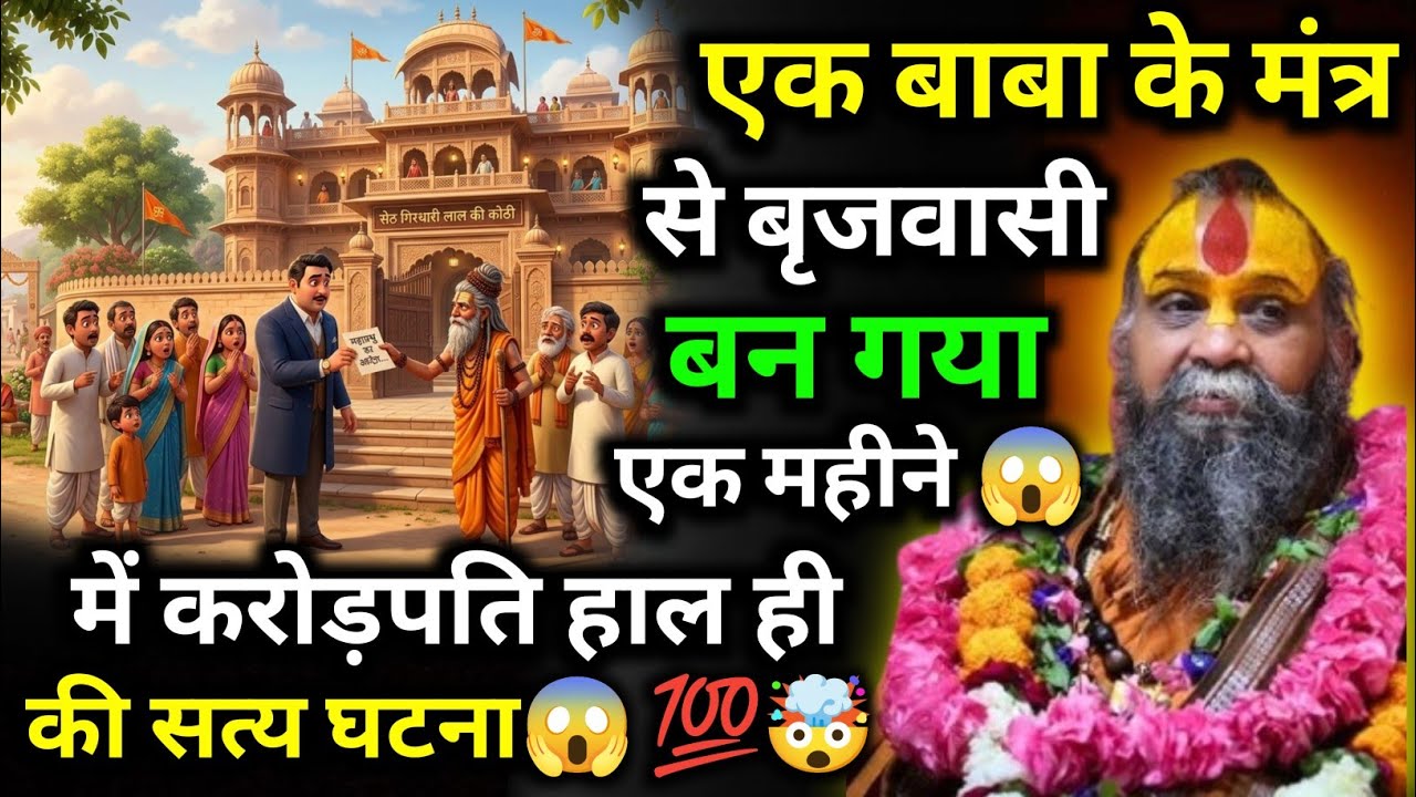 एक बाबा के मंत्र से बृजवासी बन गया एक महीने में करोड़पति हाल ही की सत्य घटना😱 @RajendraDasjiMaharaj