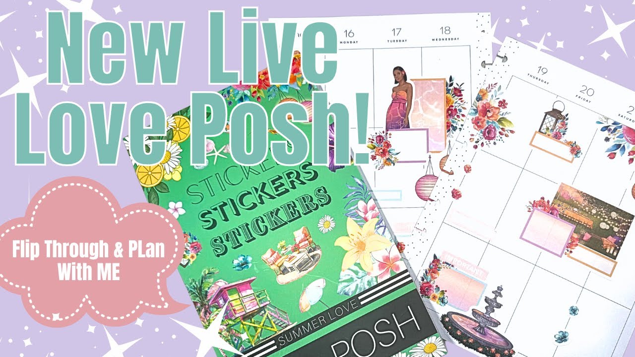 New Live Love Posh Sticker Book Summer Love | Flip Through & Plan With Me