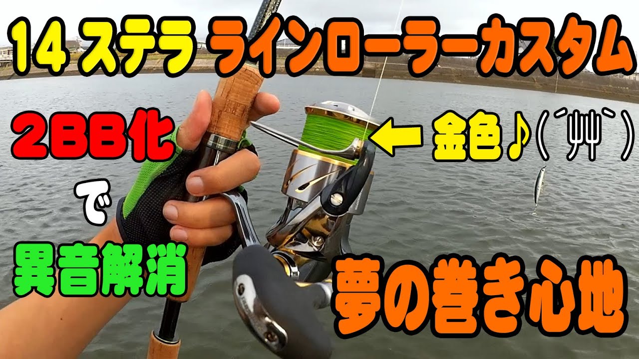 14ステラ ラインローラーカスタム＜2BB化で異音解消＞しかも金色♪
