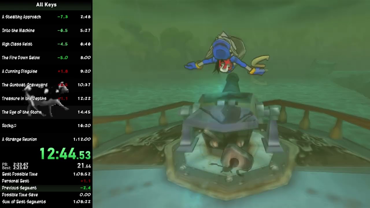 Sly Cooper all keys speedrun in 1:11:42