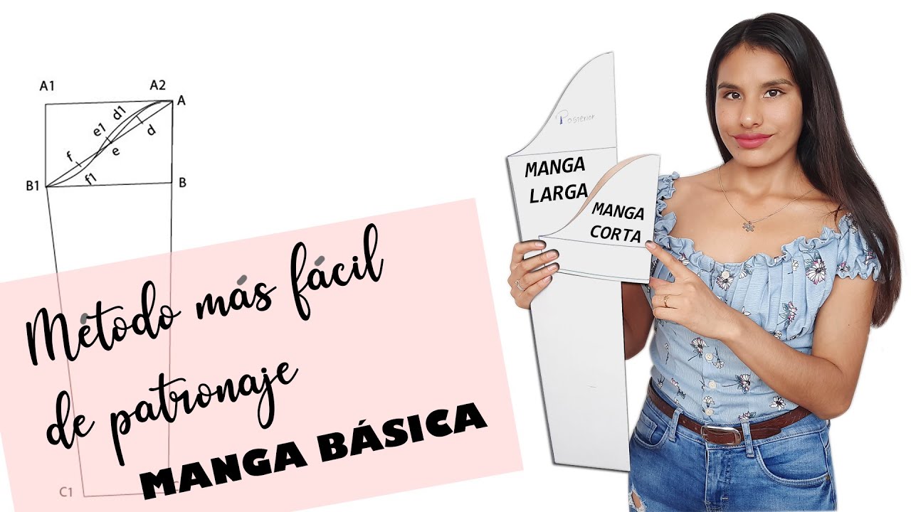 PATRÓN BÁSICO DE MANGA TE REGALO MI MÉTODO, tabla de medidas y tallas (patrón gratis en PDF)