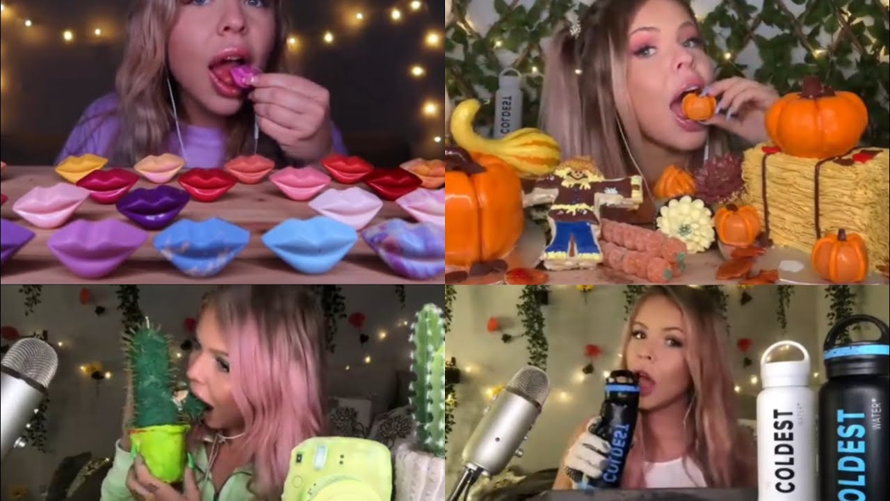 HunniBee ASMR COMPILATION *Bites Only*