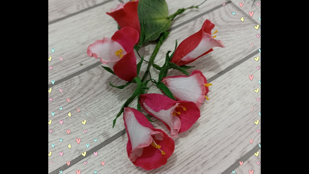 Необыкновенные  цветы из фоамирана!!