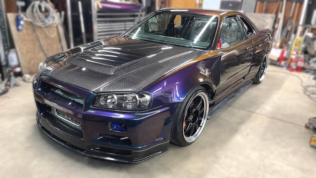 Мы оклеили мой R34 GT-R в цвет Midnight Purple, и он выглядит ПОТРЯСАЮЩЕ!!