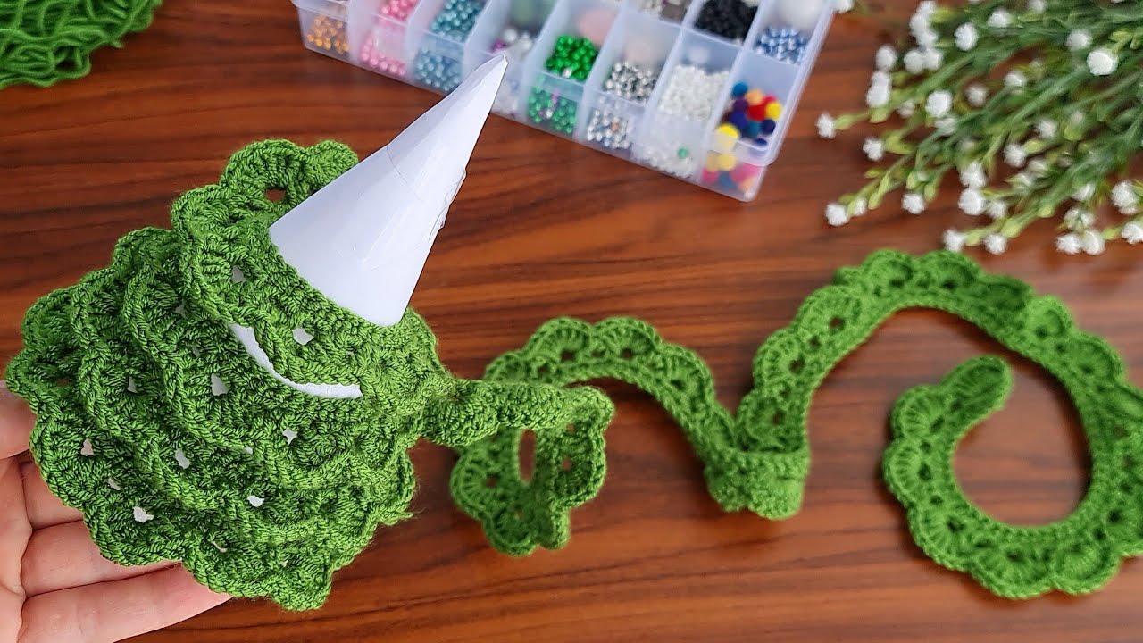 3D 🌲100 Wow Amazing 100 Crochet Christmas Tree in a Pot 🌲|| An Easy Crochet Christmas Tree Tutorial