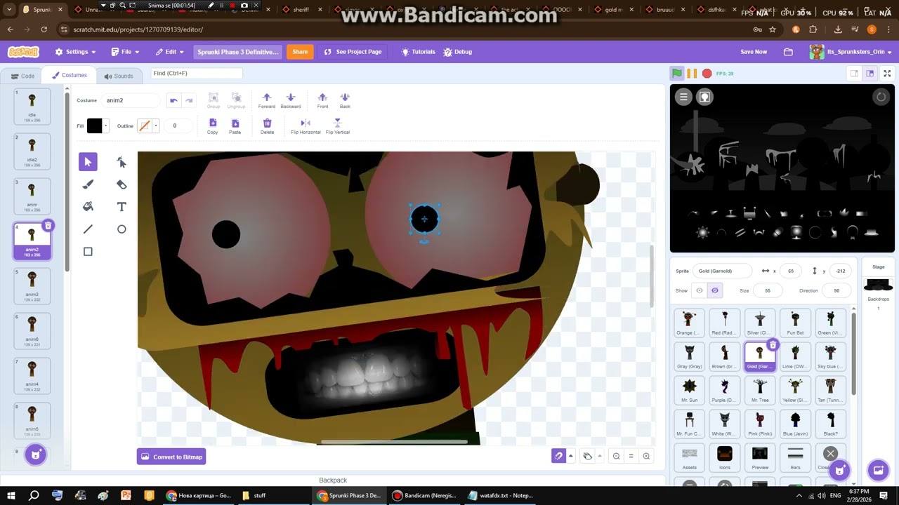 making a sprunki phase 3 definitive mod (garnold)