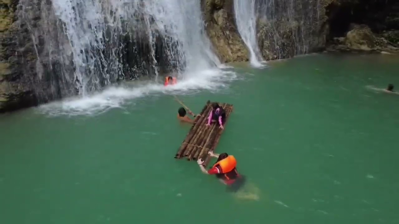 Pahangob Twin Falls at Guinguyuran, Dimiao, Bohol. Exploring the beauty of nature. 