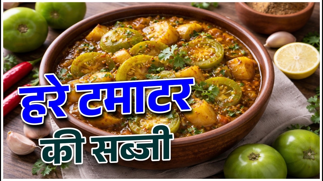 कच्चे हरे टमाटर की सब्जी ऐसे बनाएंगे तो सभी की फेवरेट हो जाएगी //Raw ( green) tomato ki sabji..