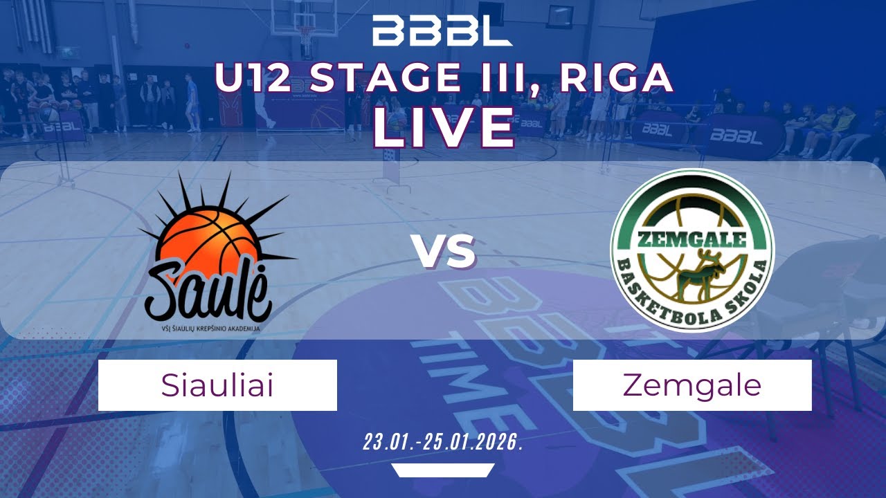 Šiauliai KA Saule 2014 vs BS Zemgale 2014 | BBBL U12 | Stage III