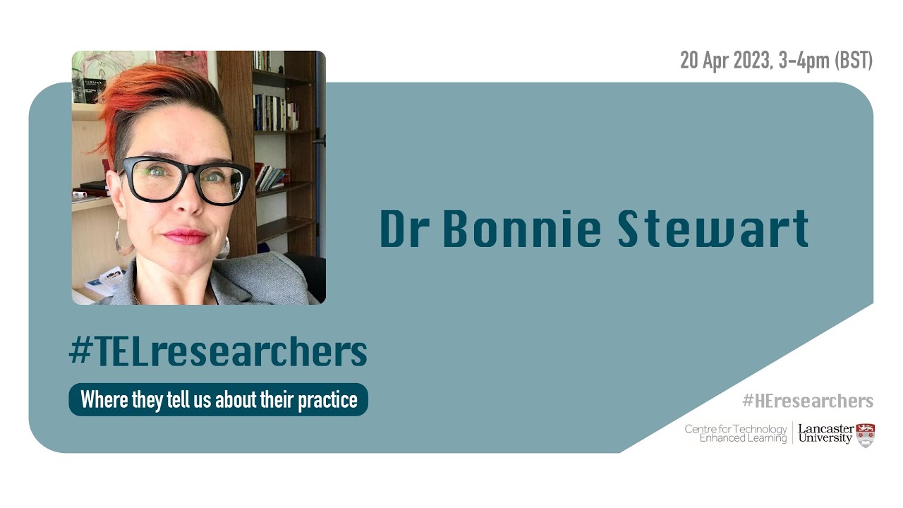 #TELresearchers with Dr Bonnie Stewart