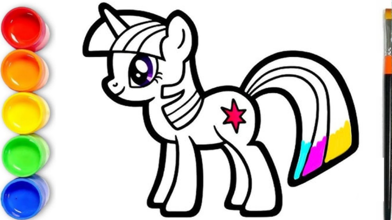 Twilight Sparkle My Little Pony Drawing, Painting, Coloring for Kids and Toddlers | My Little Pony