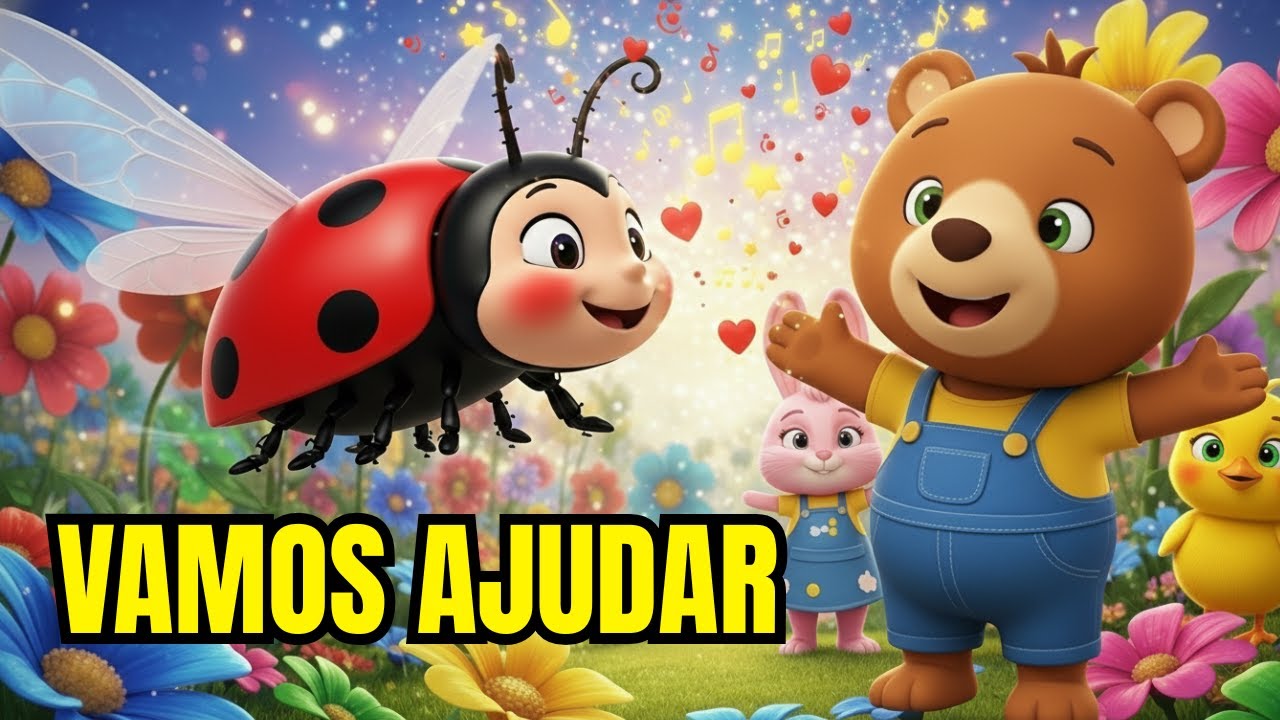 🧸✨ Ursinho Bibo 🎶 | Vamos Ajudar a Joaninha 🐞 | Desenho Infantil Musical