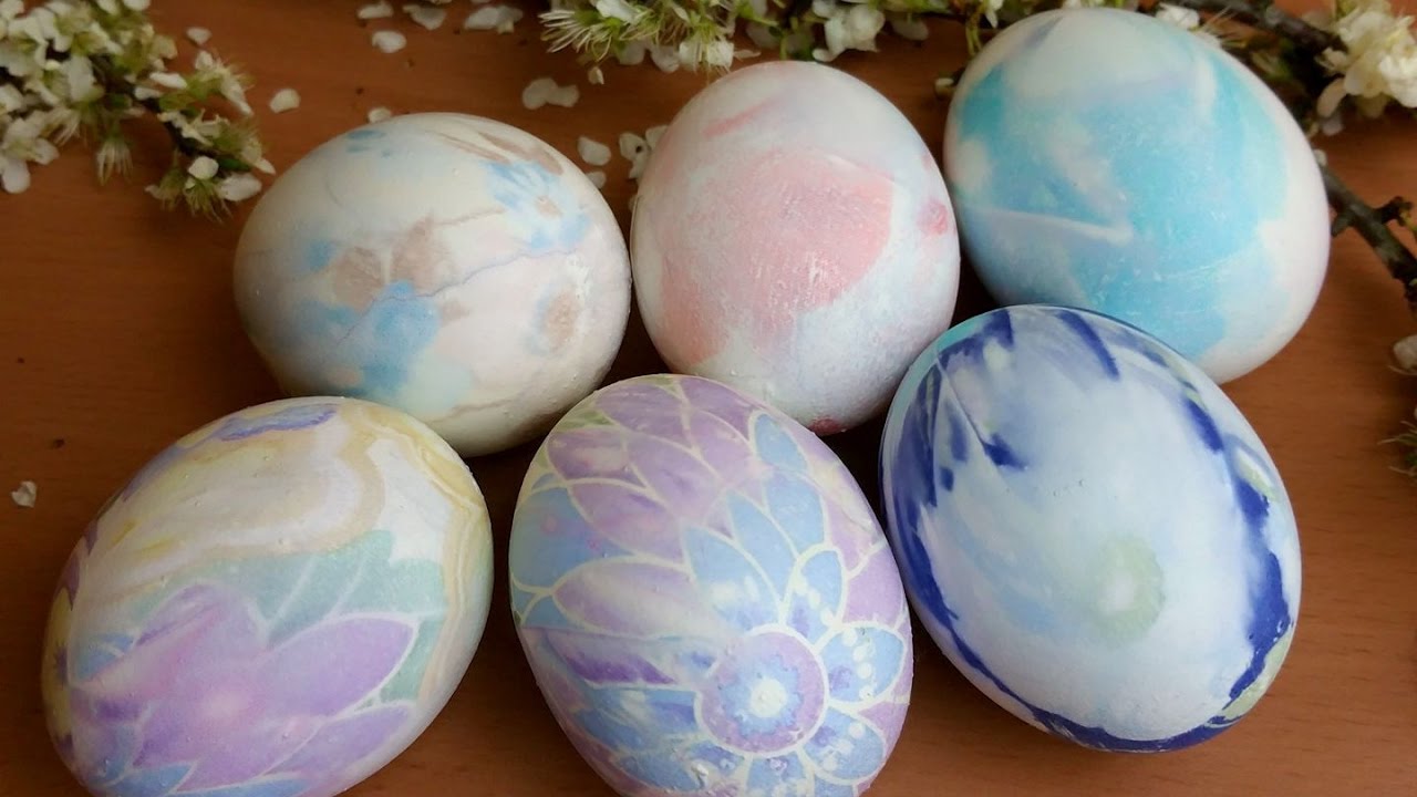 DIY: Uova decorate effetto seta,FAI DA TE Semplice e Veloce